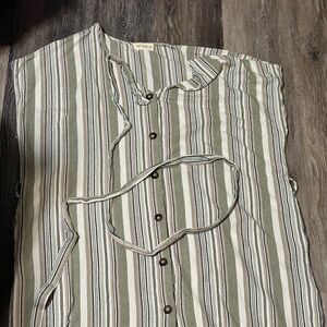 The Nines by HATCH Green and White Casual Dress